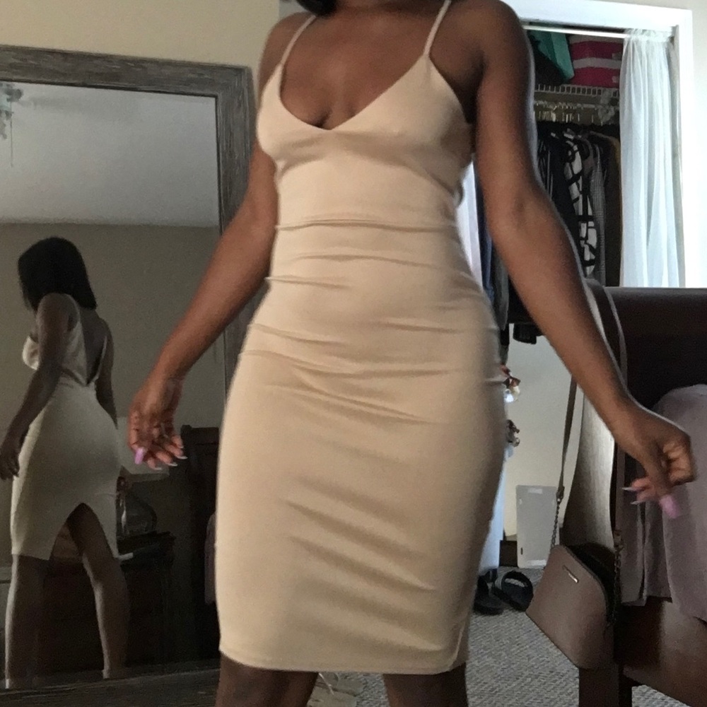 Nude Midi Dress